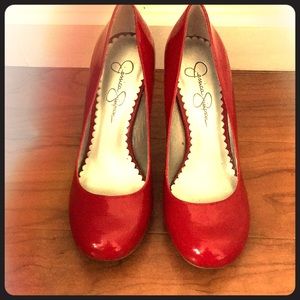 Jessica Simpson Red High Heels Size 7.5